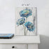 Abstract Floral Canvas Wall Art: Blossom Blue Lotus Flower Artwork Painting Print for Bathroom (12? x 16? x 1 Panel)