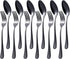 12-Pieces Polished Black Silverware Set, Flatware Set for 6, Stainless Steel Tableware Cutlery Set with Dinner Spoons Forks, Utensil Sets for Home Kitchen Restaurant Hotel, Dishwasher Safe