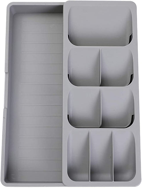 Silverware Organizer Storage Tray, Cutlery Expandable Organizer, Multipurpose Kitchen Drawer Organizer for Kitchen Drawer Spoon Knife and Fork Holding Flatware