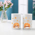 T4U Ceramic Tealight Candle Holder Oil Burner, Essential Oil Incense Aroma Diffuser Furnace Home Decoration Romantic White Set of 2, Star Pattern