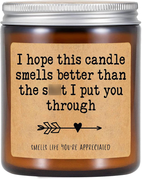 Miracu Scented Candles - Thank You Mom Gifts - Im Sorry Gifts for Her, Dad, Friend - Funny I Love You, Mothers Day, Birthday Gifts for Wife, Husband, Boyfriend, Girlfriend, Men - Apology Gifts for Him