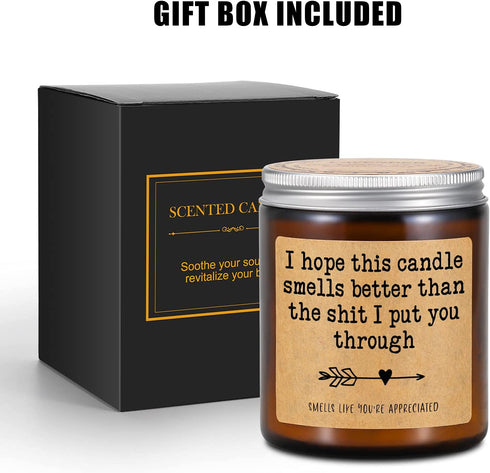 Miracu Scented Candles - Thank You Mom Gifts - Im Sorry Gifts for Her, Dad, Friend - Funny I Love You, Mothers Day, Birthday Gifts for Wife, Husband, Boyfriend, Girlfriend, Men - Apology Gifts for Him