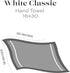 White Classic Luxury Hand Towels | Cotton Hotel spa Bathroom Towel | 16x30 | 6 Pack | Grey