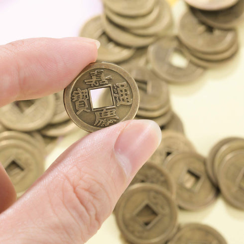 Boao Chinese New Year Feng Shui Coins Good Luck Fortune Coin I-Ching Coins for Health and Wealth(200, 0.8 Inch)