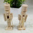 Sizet Unfinished Wood Nutcracker Ornaments Unpainted Mini Wooden Figurines, Set of 6