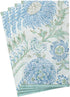 Caspari Indiennes Paper Guest Towel Napkins in Aqua, Two Packs of 15
