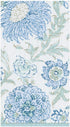 Caspari Indiennes Paper Guest Towel Napkins in Aqua, Two Packs of 15