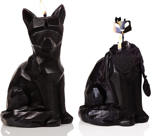 Gute Geometric Fox Candle - Unique Gift for Animal Lovers - Fox Skeleton Candle 7" H Burns for 5.5 Hours! - Animal Candles, Animal Party Gifts, Birthday Gifts