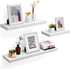 VASAGLE Floating Shelf Set of 2, Wall Shelf 23.6 Inch, Hanging Shelves Wall Mounted, for Photos, Decorations, MDF, White ULWS26WT-2