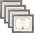 Edenseelake 4 Packs 8.5 x 11 Picture Frame, Rustic 8.5x11 Photo Frames for Wall Mounting and Tabletop Decoration, Grey