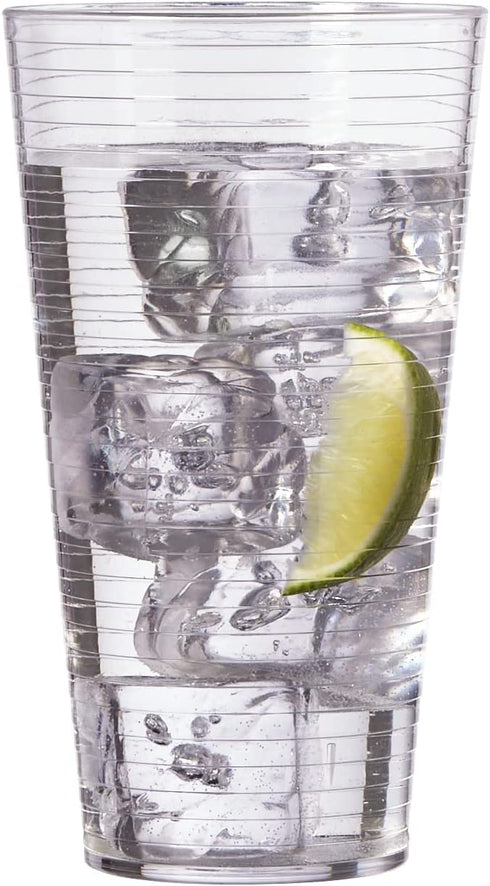 US Acrylic Clear Value Set Plastic Re-usable 20-ounce Tumblers | set of 16