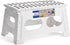ACSTEP Folding Step Stool - 9" Height 15" Wide Foldable Stepping Stool Sturdy Holds Up to 300 lbs, Safer and Non Slip Foldable Step Stool for Kids - Enough to Support Adults (White)