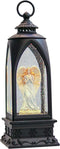 Eldnacele 12? Christmas Snow Globe Lantern Angel with Music & Timer, USB Lined/Battery Operated Lighted Water Glittering Nativity Lantern for Christmas Festival Centerpiece Decoration Gifts Angel