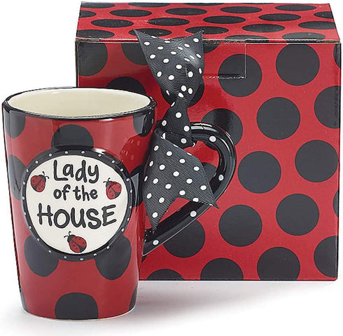 burton+BURTON Coffee Mug "Lady Of the House" Ladybug 13 ounce