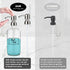 Glass Soap Dispenser 2 Pack 17oz Clear Liquid Soap Dispenser for Kitchen Bathroom Countertop Hand Dish Lotion (17oz/500ml)