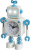 Diskary Robot Wake-up Alarm Clock Without Ticking Sound (White)