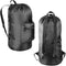 Large Laundry Bag with Adjustable Shoulder Strap - Machine Washable, Heavy Duty, Waterproof, Locking Drawstring Closure Laundry Backpack with Two Pockets for Extra Storage (Black)