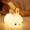 Wenscha Kids Night Light 7 Color Changing USB Rechargeable Night Light for Baby Toddler Christmas Gifts, Touch Portable LED Silicone Bunny Lamp for Nursery Girls Bedroom