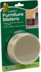 Duck Brand 284857 Plastic Carpet Furniture Sliders, 3.5 inch Width, Round, 4 Pack