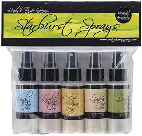 Lindy's Stamp Gang 398838 Starburst Spray Set, Mermaid Sea Shells, 2 oz, Pack of 5