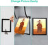 CRUGLA 8x10 Magnetic Picture Frames for Refrigerator, Modified Magnetic Sheet with Self Adhesive Backing Black Collage Photo Craft Frame Set for Glass Window Door Cubicle Tile, 12 Packs