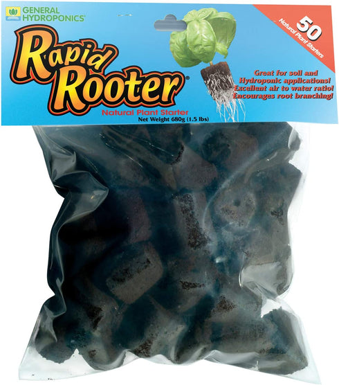 General Hydroponics Rapid Rooter Plant Starters, 50 Plugs