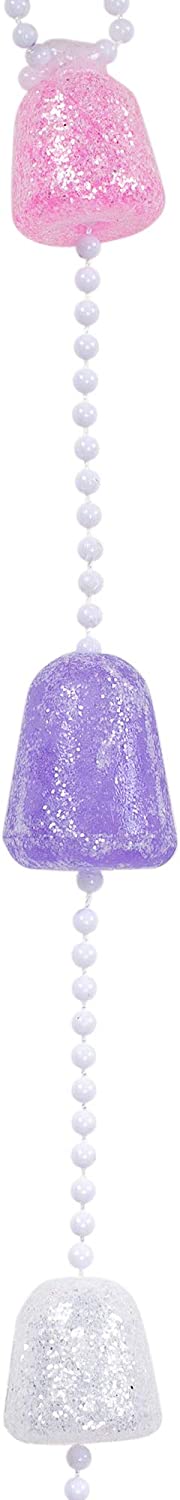 Kurt Adler Pink Purple and White Glittered Gum Drop Garland 9 Feet Long H2051 New