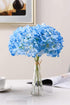 AVIVIHO Blue Hydrangea Silk Flowers Heads Pack of 10 Full Hydrangea Flowers Artificial with Stems for Wedding Home Party Shop Baby Shower D©cor