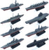 8 Sets 3D-Puzzle Model Battleship Aircraft Carrier Toy Submarine, Plastic Model Warships Ship Kits, Navy Ship Battleship Models for Collection by Kvvdi