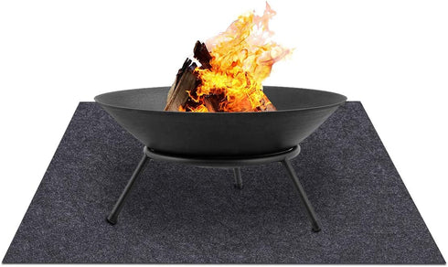 Fire Pit Mat”Stove fire mat?Retardant | Heat Resistant?Ember Mat and Grill mat?Absorbent Material? Protect Your Deck, Terrace, Lawn or Campground from Embers?Waterproof Backing?Washable (36"×36")