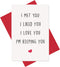 Funny I Love You Card, Birthday Card, Anniversary Card, Card for Boyfriend Husband Fiance