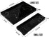 Jolitac Vanity Tray for Bathroom, Resin Bathtub Tray Countertop Tray Marble Pattern Black Trays, Cosmetics Holder Vanity Organizer for Shampoo, Soap (Black, Small)