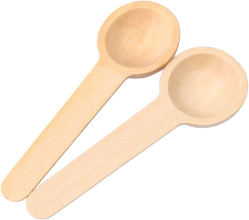 Mxfans 50x Kitchen Wooden Small Mini Spoons for Salt Condiment Coffee Honey