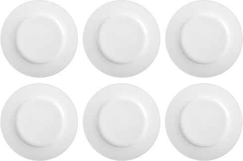 Amazon Basics 6-Piece White Dinner Plate Set
