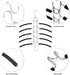 Nature Smile 2 Pack 5 in 1 Anti Slip Clothes Hangers,Space Saver Magic Metal Hangers,Multi Layers Wardrobe Clothes Rack,Heavy Duty Metal Blouse Hanger Closet Storage Organizer
