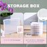 novelinks Scrapbook Storage 11" x 11" Portable Project Case and 6 Pieces 4" x 6" Clear Photo Storage Case with Tray (2 Pack)