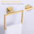 Aomasi Hand Towel Ring, SUS304 Stainless Steel Suqare Bath Towel Holder Light Luxury Style, Brushed Gold€¦