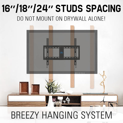 Mounting Dream Tilting TV Wall Mount for Most 37-70 Inches Flat Screen TVs, TV Mount - Wall Mount TV Bracket up to VESA 600x400mm and 132 lbs - Easy to Install on 16", 18", 24" Studs