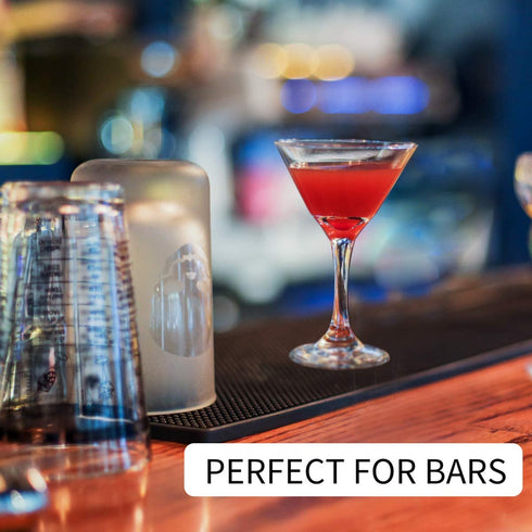 Bar Mat for Cocktail and Coffee Bar 6" x 12" Rubber Bar Service Spill Mat for Cocktail Bartender Coffee Bar or Countertop Mats Glass Drying Mat (Black Border - 12 x 18, 2)