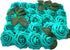 Lmeison Artificial Flowers Teal Green Roses, 50pcs Real Looking Foam Fake Roses with Stems for DIY Wedding Bouquets Centerpieces Valentine's Day Bridal Shower Party Tables Home Decorations