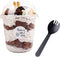 12oz Disposable Plastic Cups with Dome Lids (No Hole),50 pack Dessert Cups for Plastic Fruit, Ice Cream Cake and Mini Snack Bowls¦