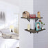 Olakee Corner Wall Shelves Rustic Wood Corner Floating Shelves for Bedroom Living Room Bathroom Kitchen Set of 2 Weathered Grey
