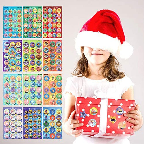 HORIECHALY Scratch and sniff Stickers, Smelly Stickers for Kids - 48 Sheets Reward Stinky Stickers Gift for Christmas