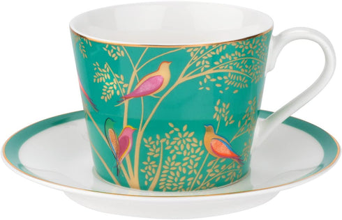 Sara Miller London for Portmeirion Chelsea Collection Tea Cup & Saucer - Green