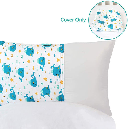 Floor Lounger (Requires 5 King Size Pillows) Cover, 88" L x 32" W Non-Slip & Soft & Machine Washable Floor Sofa Bed Pillow Cover, Whale