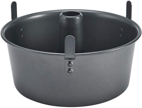 Chicago Metallic Professional 2-Piece 9.5-Inch Angel Food Cake Pan with Feet, 9.5" x 4"