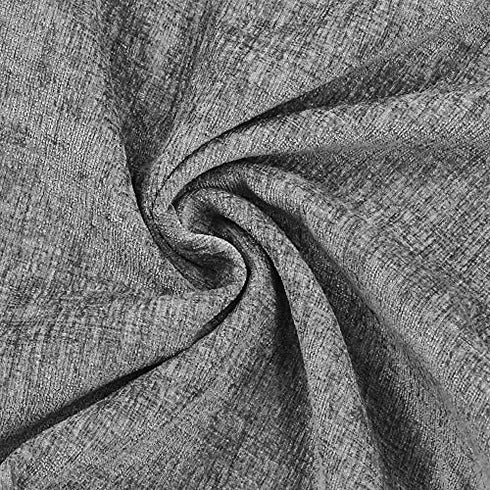 CaliTime Pack of 2 Cozy Throw Pillow Covers Cases for Couch Sofa Home Decoration Solid Dyed Soft Chenille 22 X 22 Inches Medium Grey