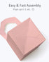 Yotruth 2.5 x 2.5 x 2.5Pink Mini Cupcake Boxes single individual Easy Assembly with Window and Insert 50 Pack