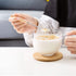 PARACITY Glass Cup 15OZ Clear Coffee Mug with Lids Spoon for Breakfast Tea,Milk,Beverage,Oats,yoghurt