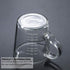 Cabilock Double Spouts Espresso Shot Glass Cup with Scale Temperature Resistant Glass Measuring Cup with Pouring Handle